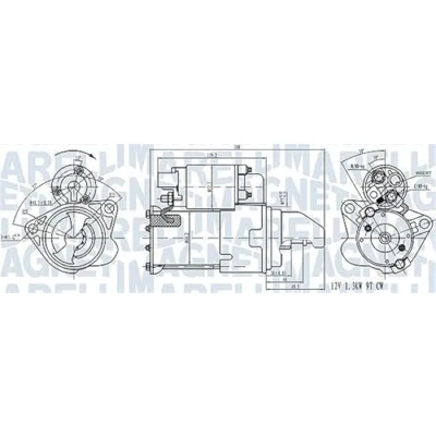 Afbeelding van MAGNETI MARELLI 063721543010 Startmotor 12 1,2 9 OPEL: Insignia A Sports Tourer, Hatchback, SAAB: 3 Convertible, Estate