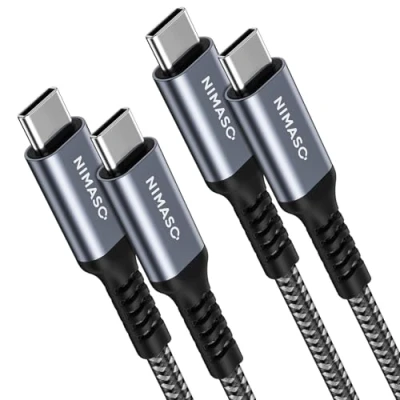 Afbeelding van NIMASO USB kabel C naar [2 M+2 M/2 stuks] type 60 W 3 A snel opladen nylon gevlochten voor Galaxy S21 Ultra S20 S10 S9 A70 Note10, Huawei, Google Pixel 3a 4XL, iPad Pro 2021 2018, MacBook