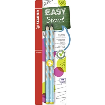 Afbeelding van STABILO EASYgraph Ergonomisch Grafietpotlood Linkshandig Met Extra Dikke 3.15 mm Kern 2 stuks
