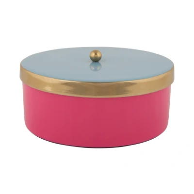 Afbeelding van Present Time Opbergbox Double Funky Medium Bright pink &amp; soft blue