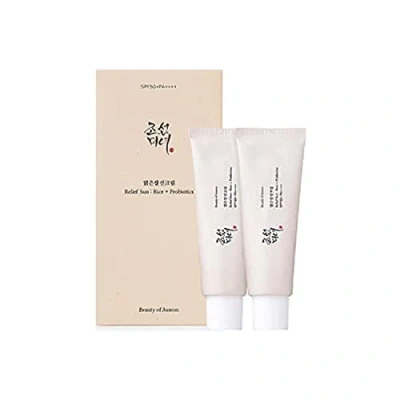 Afbeelding van 2x Beauty of Joseon Relief Sun: Rice+Probiotics SPF 50+ PA++++ set 50ml x 2 stuks Zonnebrand Korean Skincare