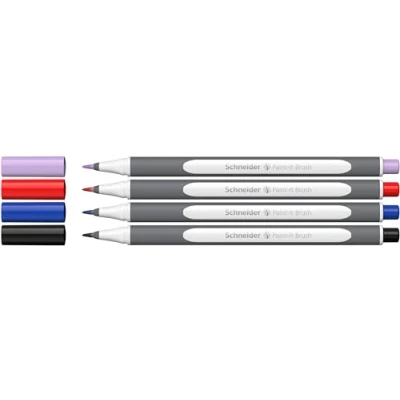 Afbeelding van Schneider brushpen Paint it 070 etui 4 stuks S ML07010501