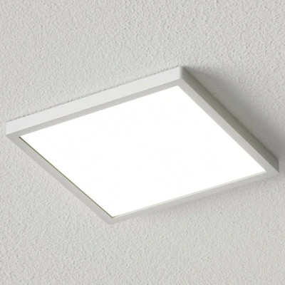 Afbeelding van Arcchio LED plafondlamp met dimmer 1licht Kunststof H: 2.1 cm zilver, wit Inclusief lichtbron