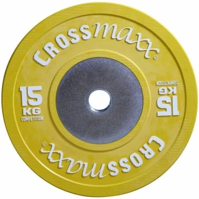 Afbeelding van Lifemaxx Crossmaxx Competition Bumper Plate Halterschijf Gewichten 50 mm 15 kg