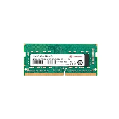 Afbeelding van Transcend JetRAM Werkgeheugenmodule voor laptop DDR4 4 GB 1 x Non ECC 3200 MHz 260 pins SO DIMM CL22 JM3200HSH 4G