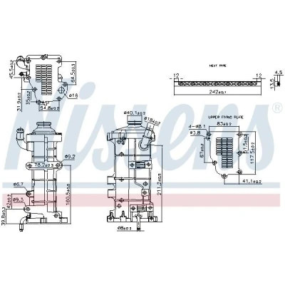 Afbeelding van NISSENS 989374 EGR koeler Zonder onderdruk Bypass
