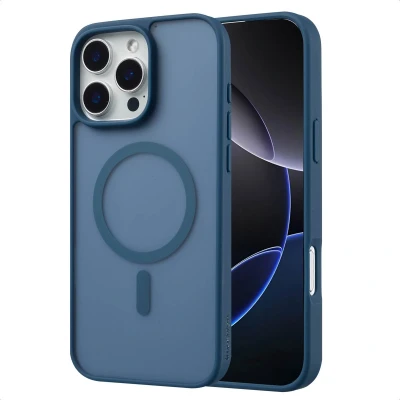 Afbeelding van imoshion Hoesje Geschikt voor iPhone 16 Pro Max Color Guard Backcover MagSafe Donkerblauw