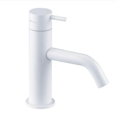 Afbeelding van Waterevolution Flow wastafelkraan mat wit T110BR