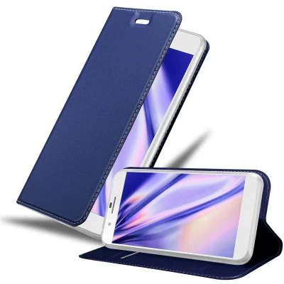 Afbeelding van Cadorabo Hoesje geschikt voor Honor 6 PLUS in CLASSY DONKER BLAUW Beschermhoes met magnetische sluiting, standfunctie en kaartvakje Book Case Cover Etui