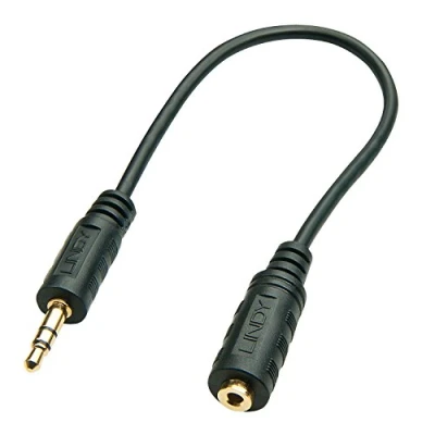 Afbeelding van LINDY 35699 Jackplug Audio Adapterkabel [1x male 3,5 mm 1x female 2,5 mm] Zwart