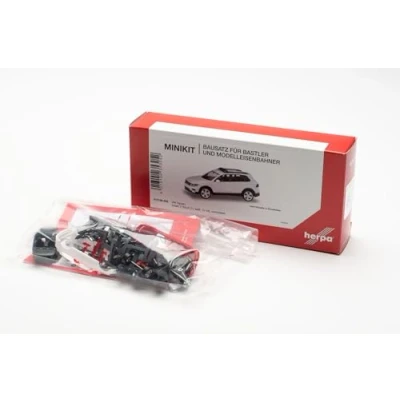 Afbeelding van Herpa 013109 002 H0 Auto Volkswagen Tiguan met waarschuwingsbalk, rood en wit