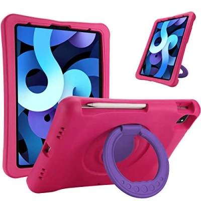Afbeelding van ProCase Schokbestendige kinderhoes voor iPad Air 5. 2022/iPad 4. in 2020 10,9 inch, model A2588, A2589, A2591, A2324, A2072, A2316, A2325, 360 graden draaibare handgreep, magenta