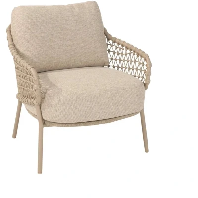 Afbeelding van Sardinia low dining tuinstoel latte 4 Seasons Outdoor