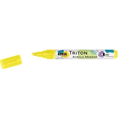 Afbeelding van Kreul Solo Goya Triton 17861 Acryl marker, fluorescerend, geel, wigvormige punt vormvast, ca. 1 4 mm, kunstenaarsstift met acrylverf op waterbasis, mat drogend