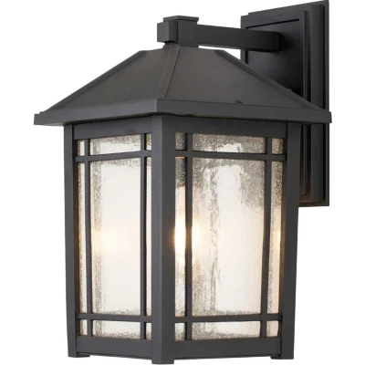 Afbeelding van Quoizel LED Wand Buitenlamp Cedar Point 1X E27 Max 60W IP44 Dimbaar Black