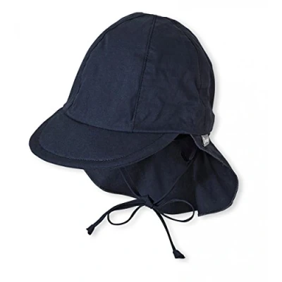 Afbeelding van Sterntaler Kapmuts M. nekbescherming 1511410 muts, Blauw (Marine 300), 43 baby jongens,