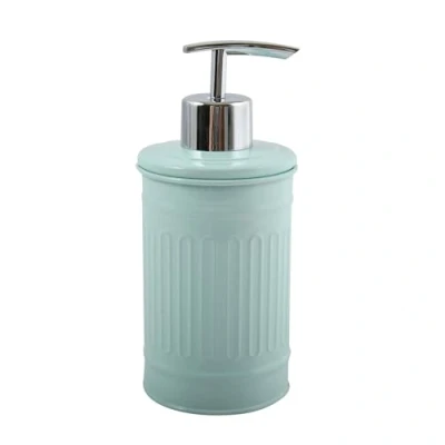 Afbeelding van MSV Zeeppompje/dispenser Industrial metaal mintgroen/zilver 7.5 x 17 cm 250 ml
