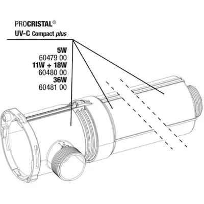 Afbeelding van Jbl Procristal Uv C Compact Plus Behuizing Set filters 5 Watt