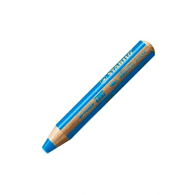 Image de crayon de coloriage STABILO woody 3in1 couleur à l&#039;unité cyan