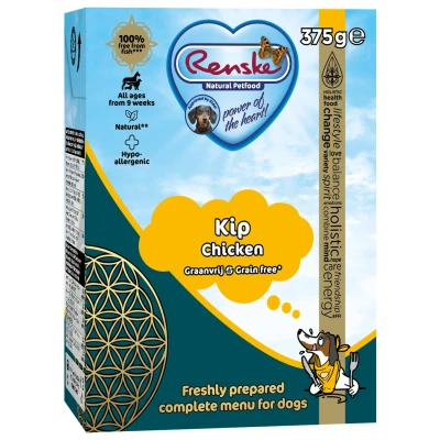 Afbeelding van Renske Vers Graanvrij Tetrapack 375 g Hondenvoer Kip