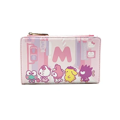 Afbeelding van Loungefly X Sanrio Hello Kitty Kawaii bedrukte portemonnee met klep, Roze, Portefeuille ritssluiting