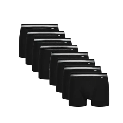 Image de DIM Homme Ecodim Coton Stretch Confortable Noir x8 Boxer, Noir, L