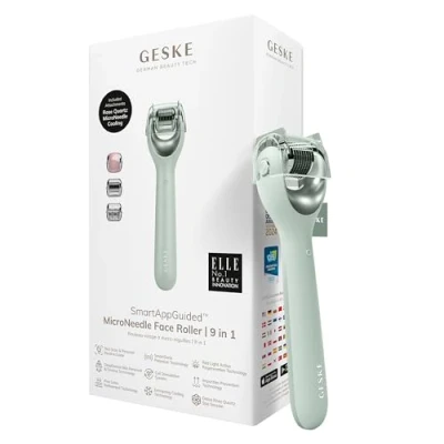 Afbeelding van Geske Microneedle FACE Roller 9 IN 1 Smartappguided Huidverzorgingstool, Maat: One Size, Green