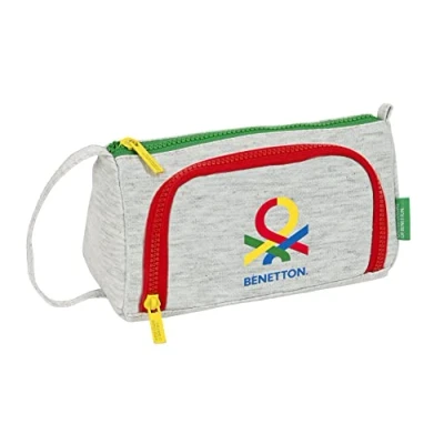 Afbeelding van Schoolpennenzak Benetton Pop Grijs (20 x 11 8.5 cm)