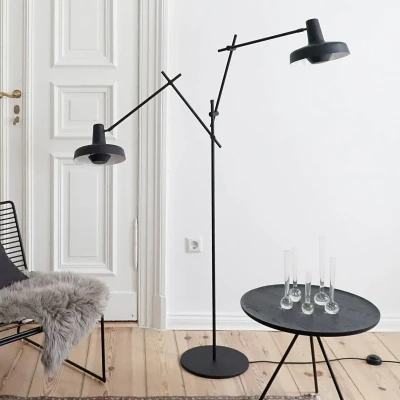 Afbeelding van GRUPA Arigato vloerlamp, 2 lamps, zwart