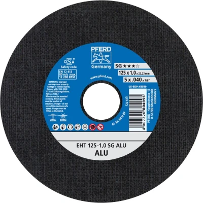 Afbeelding van Pferd EHT 125 1,0 SG ALU Doorslijpschijf Universeel 125x22,23mm K60