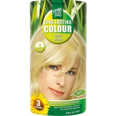 Afbeelding van Hennaplus Long Lasting Colour Light Blond 8 100ml