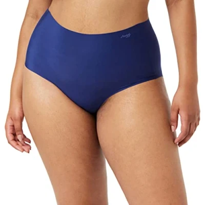 Afbeelding van Sloggi dames ZERO Feel Maxi naadloze high waisted slip in de kleur Indigo, maat: XS