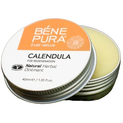 Afbeelding van BenePura Calendula zalf voor brandwonden, littekens en verwondingen, regenereert kalmeert de huid na snijwonden, vermindert pijn zwelling, 100% natuurlijke zalf, 40 ml