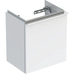 Afbeelding van Geberit iCon fonteinonderbouwkast scharnier links, wit glans / chroom