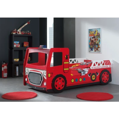 Afbeelding van LUCEVI Carbeds Fire Truck Bed 90x200cm Rood