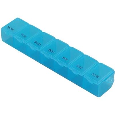 Afbeelding van Go Gadget Pillendoos 7 dagen Blauw Anabox: Soorteer Medicijnen Doosje