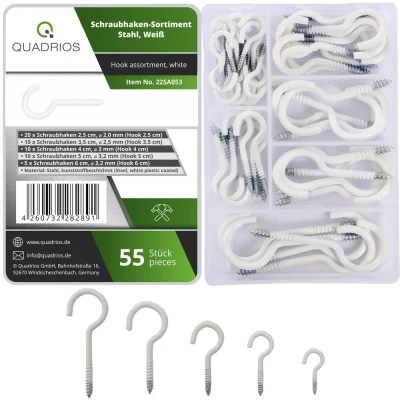 Afbeelding van Quadrios 22SA053 Assortiment schroefhaken wit 55 onderdelen stuk(s)