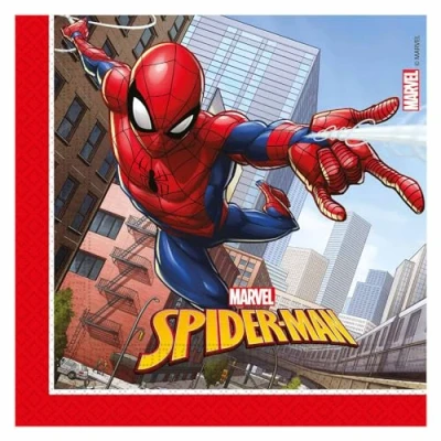 Image de Serviettes Spiderman Combattant du Crime 33x33cm 20 pièces