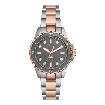 Afbeelding van Fossil Horloge silvercoloured/rose goldcoloured, Dames, Maat: One Size, Silver coloured/rose gold coloured