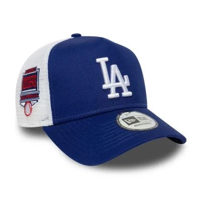 Afbeelding van New Era LA Dodgers MLB Side Patch Dark Blue 9FORTY A Frame Trucker Adjustable Cap