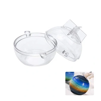 Afbeelding van WANDIC Kaarsvormen 1 Stuk Ronde Plastic Bal Kaarsballen DIY Kerk Vorm Kaarslicht Diner Valentijnsdag Home Decor