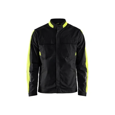 Afbeelding van Blaklader 44418329933XXL jas Stretch Industrial zwart/geel, maat XXL