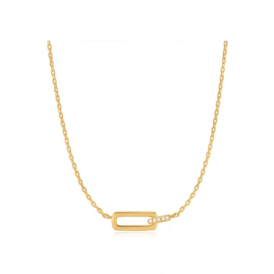 Afbeelding van Ania Haie dames Glam Interlock ketting verguld in de kleur Goud