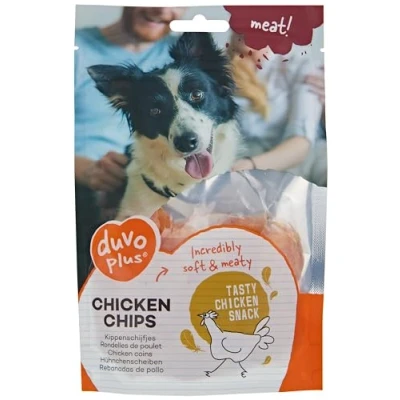 Afbeelding van Duvoplus Hondensnack Hond Meat! Kippenchips 80gr ± 35st Tray