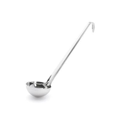 Afbeelding van De Buyer Eendelige pollepel van roestvrij staal Lengte 32 cm Zilver
