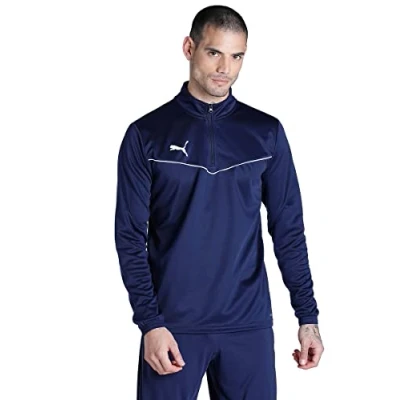 Afbeelding van Puma Fussball Teamsport Teamrise Halfzip Longsleeve, Heren, Maat: XXL, Peacoat white
