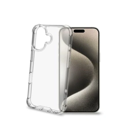 Afbeelding van Celly Pantserhoes voor iPhone 16 (Apple 16), Smartphonehoes, Transparant