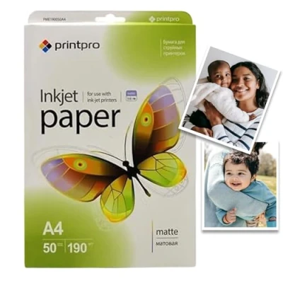 Afbeelding van COLORWAY PrintPro fotopapier, mat, 50 vellen, DIN A4, 190 g/m², direct droog, waterdicht voor alle inkjetprinters