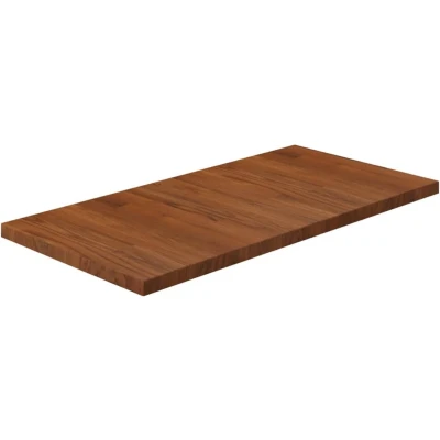 Afbeelding van Wastafelblad 80x40x2,5cm behandeld massief hout donkerbruin