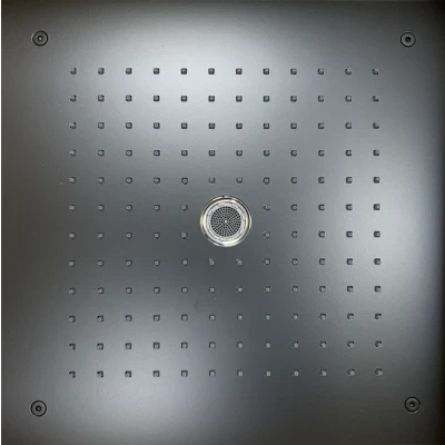 Afbeelding van SB inbouw Regendouche plafond met icicle straat 38x38cm Mat Zwart 1208955634
